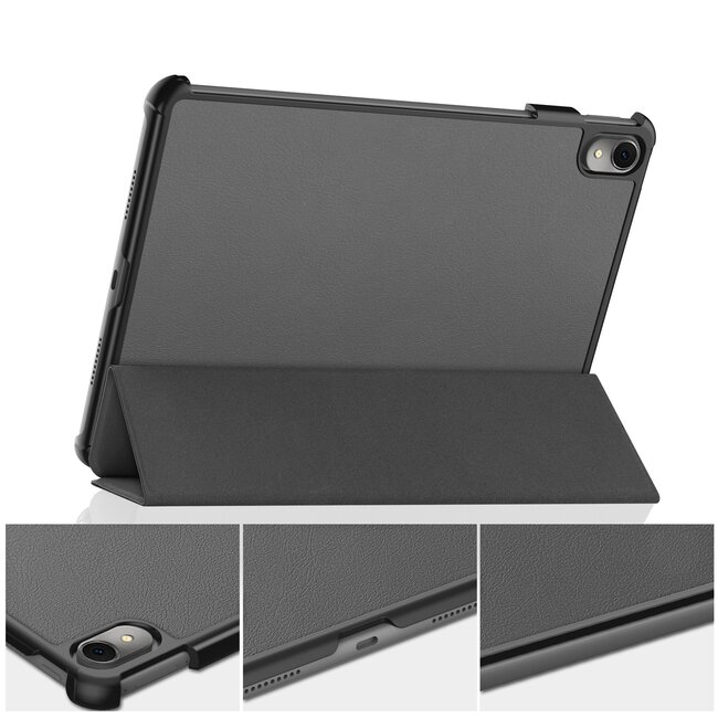 Case2go - Tablet hoes geschikt voor Huawei MatePad 11 (2023) - Tri-Fold Book Case - Auto Wake/Sleep functie - Grijs