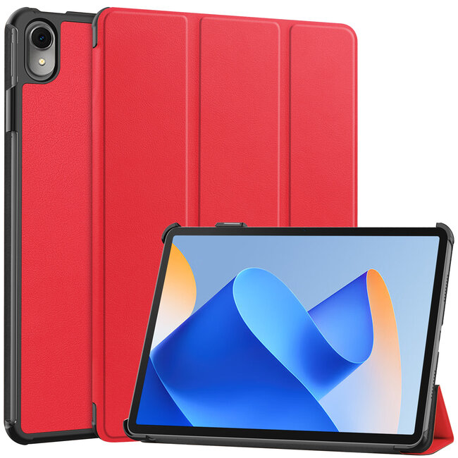 Case2go - Tablet hoes geschikt voor Huawei MatePad 11 (2023) - Tri-Fold Book Case - Auto Wake/Sleep functie - Rood