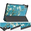 Case2go - Tablet hoes geschikt voor Huawei MatePad 11 (2023) - Tri-Fold Book Case - Auto Wake/Sleep functie - Witte Bloesem