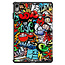 Case2go - Tablet hoes geschikt voor Huawei MatePad 11 (2023) - Tri-Fold Book Case - Auto Wake/Sleep functie - Graffiti