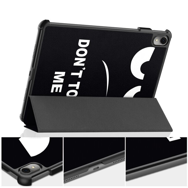 Case2go - Tablet hoes geschikt voor Huawei MatePad 11 (2023) - Tri-Fold Book Case - Auto Wake/Sleep functie - Don't Touch Me