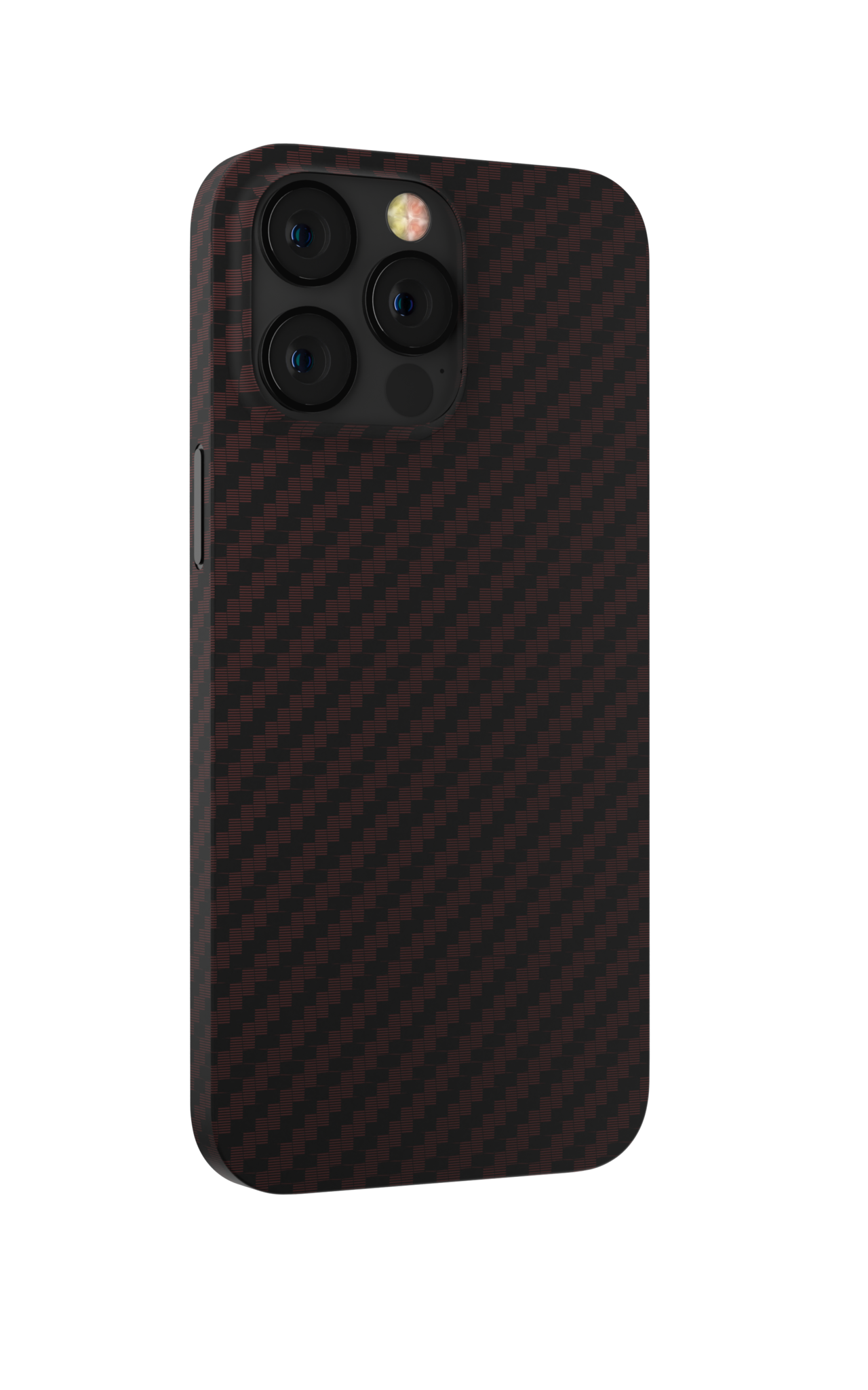 Hoesje geschikt voor Apple iPhone 14 Pro - Carbon Fiber Texture - Magnetische Back Cover - Rood afbeelding