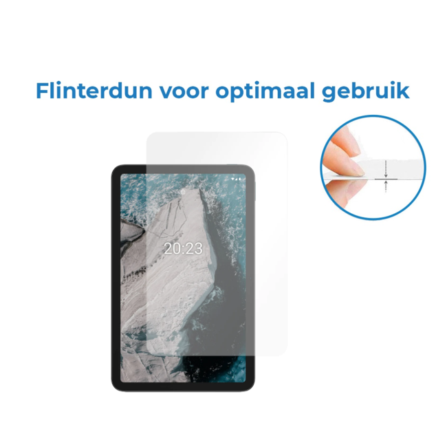 Case2go - Tablet Screenprotector geschikt voor Nokia T20 - 10.4 Inch - Tempered Glass - Case Friendly - Transparant