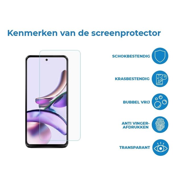 Screenprotector geschikt voor Motorola G13/23 - Tempered Glass - Gehard Glas - Transparant