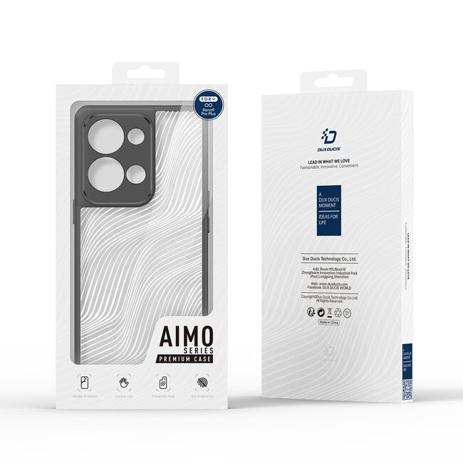 Dux Ducis - Telefoon Hoesje geschikt voor de OPPO Reno 9 Pro Plus - Back Cover - Aimo Series - Zwart