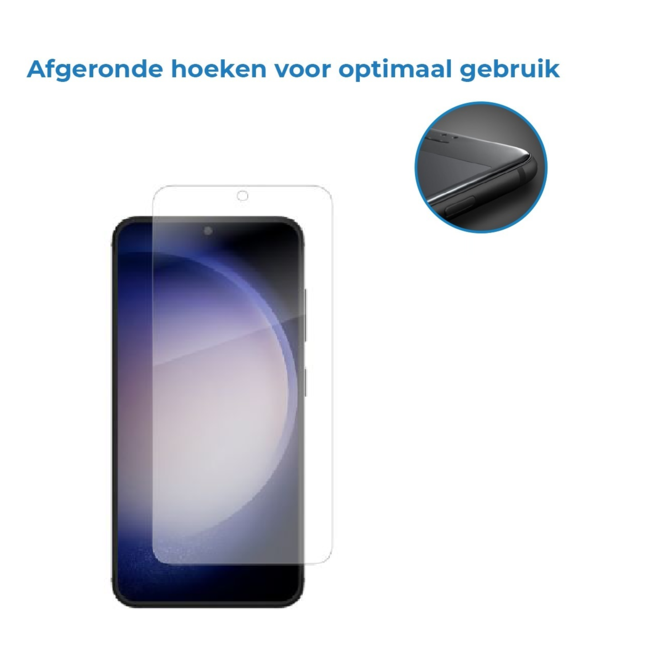 Case2go - Screenprotector geschikt voor Samsung S23 - Tempered Glass - Gehard Glas - Transparant
