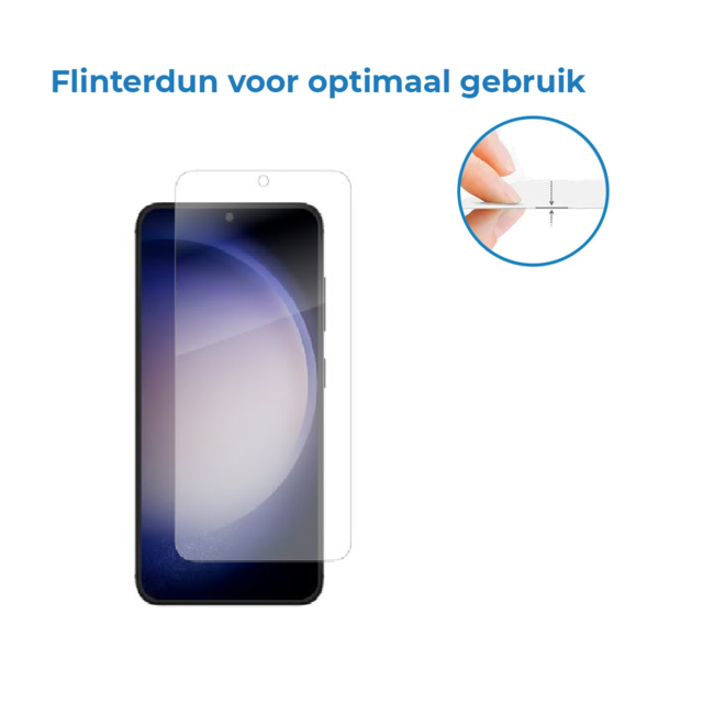 Case2go - Screenprotector geschikt voor Samsung S23 - Tempered Glass - Gehard Glas - Transparant