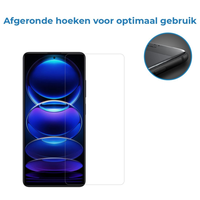 Case2go - Screenprotector geschikt voor Xiaomi Redmi Note 12 - Tempered Glass - Gehard Glas - Transparant