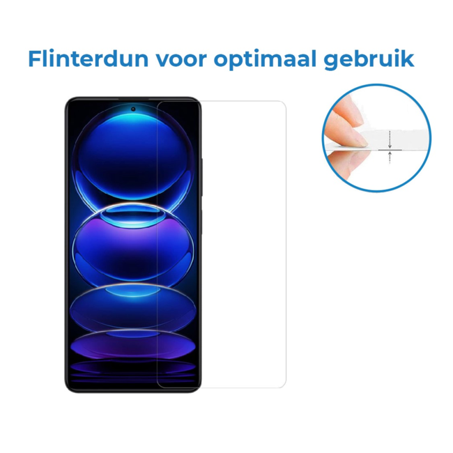 Case2go - Screenprotector geschikt voor Xiaomi Redmi Note 12 - Tempered Glass - Gehard Glas - Transparant