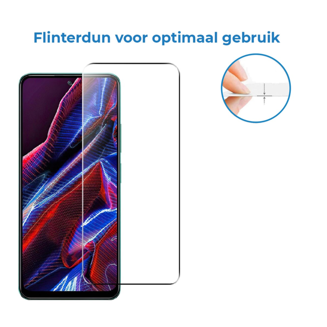 Case2go - Screenprotector geschikt voor Xiaomi Poco X5 - Tempered Glass - Gehard Glas - Transparant