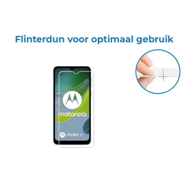 Screenprotector geschikt voor Motorola E13 - Tempered Glass - Gehard Glas - Transparant