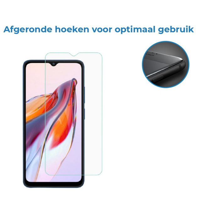 Case2go - Screenprotector geschikt voor Xiaomi Redmi 12C - Tempered Glass - Gehard Glas - Transparant