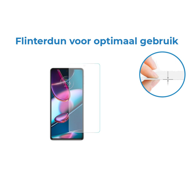 Case2go - Screenprotector geschikt voor Motorola Edge 30 - Tempered Glass - Gehard Glas - Transparant