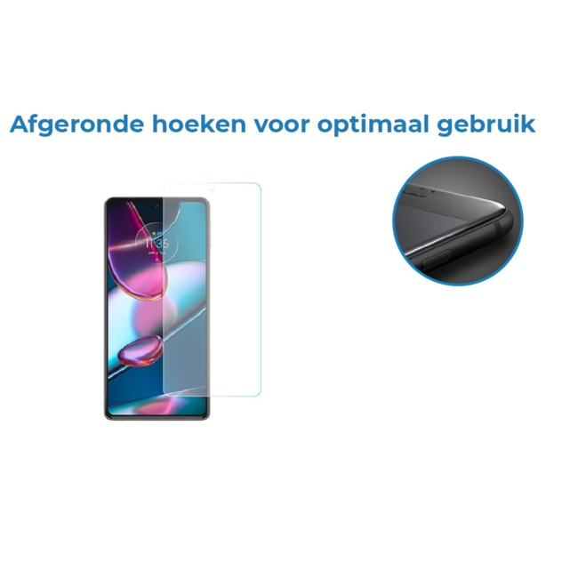 Case2go - Screenprotector geschikt voor Motorola Edge 30 - Tempered Glass - Gehard Glas - Transparant