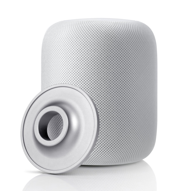 Case2go - Standaard geschikt voor Apple HomePod - Anti Slip Speaker Houder - Metalen Stand - Zilver