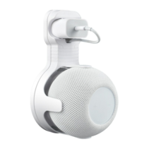 Case2go - Houder geschikt voor Apple HomePod Mini - Wall Mount - Speaker houder voor stopcontact - Wit