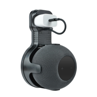 Case2go Case2go - Houder geschikt voor Apple HomePod Mini - Wall Mount - Speaker houder voor stopcontact - Zwart