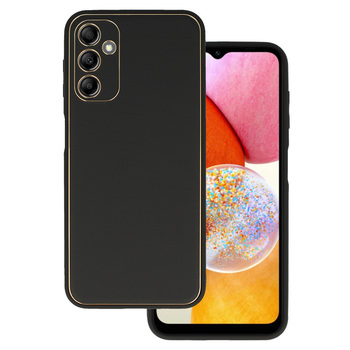 Case2go - Telefoon Hoesje geschikt voor de Samsung Galaxy A14 5G - Back Cover - Luxury Case - Zwart afbeelding