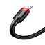 Baseus - USB naar USB-C kabel - Universele kabel geschikt voor toestellen met USB-C aansluiting - 3 Meter - Zwart / Rood