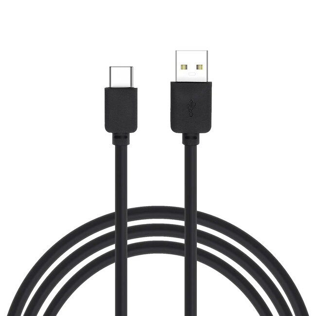 Universele USB naar USB-C kabel - Kabel geschikt voor toestellen met USB-C aansluiting - 3 Meter - Zwart