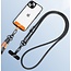 Universele Telefoonkoord - Telefoonketting met Clip -  Met Afneembaar Koord - 60 cm Koord - Oranje