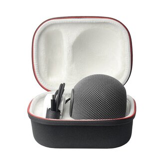 Case2go Case2go - Opbergtas geschikt voor Apple HomePod Mini - Draagbare Opberghoes - Ruimte voor Oplader - Zwart