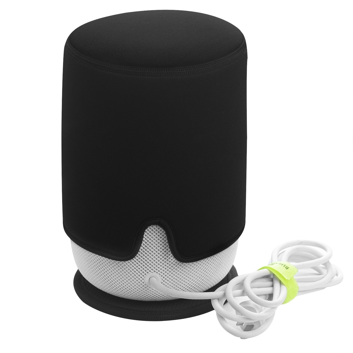 Case2go - Beschermhoes geschikt voor Apple HomePod - Hoes inclusief antislip standaard - Zwart afbeelding
