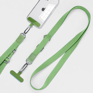 Case2go Universele Telefoonkoord - Telefoonketting met Clip - Verstelbare Telefoonkoord - Groen