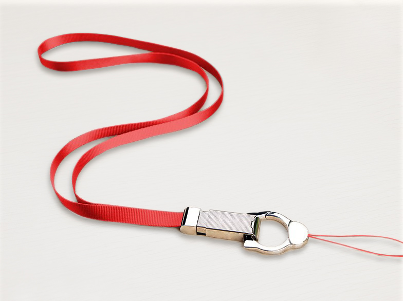 Universele Telefoonkoord - Telefoonketting met Katten oortjes Clip - Rood afbeelding