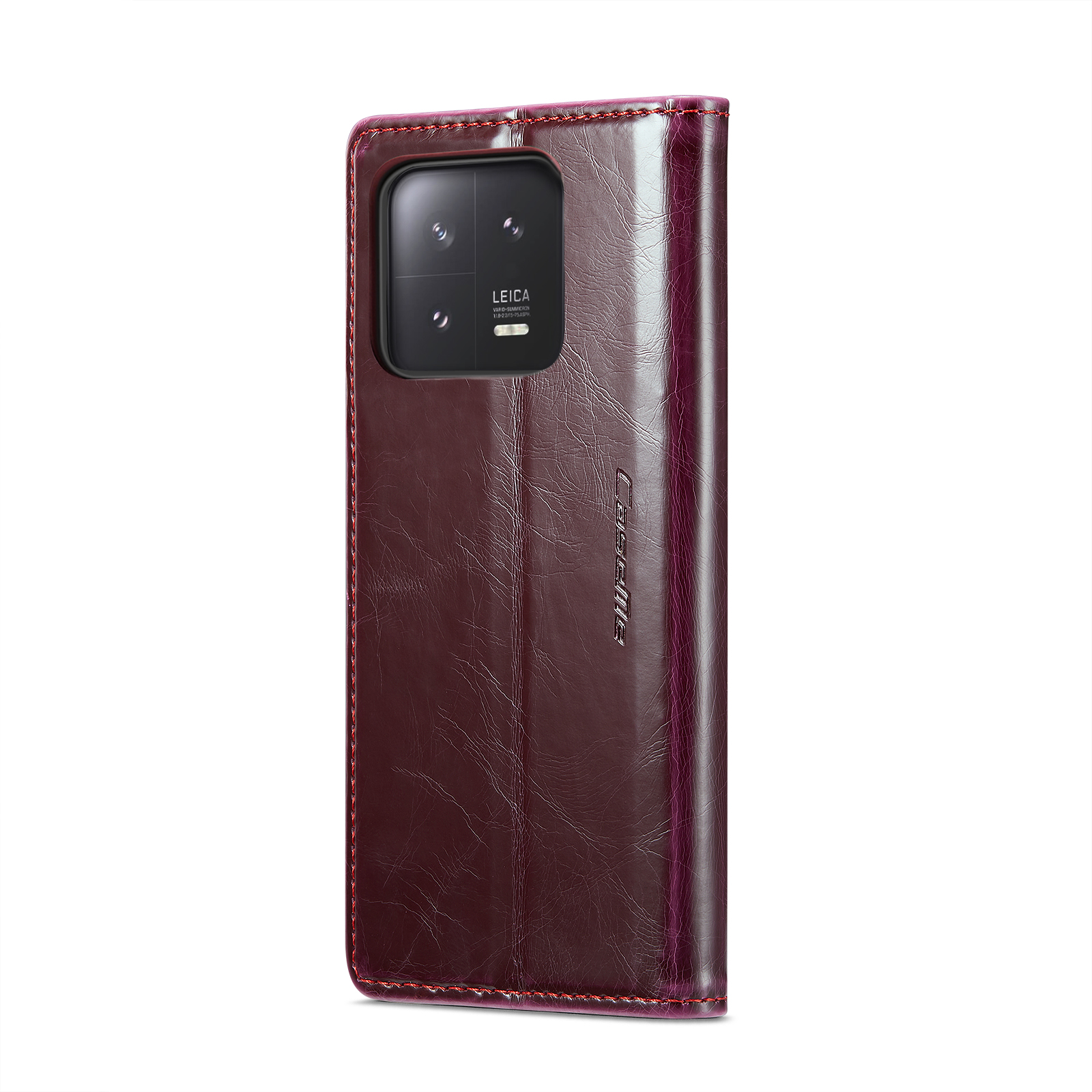 CaseMe - Telefoonhoesje geschikt voor Xiaomi 13 Pro - Flip Wallet Case - Rood afbeelding