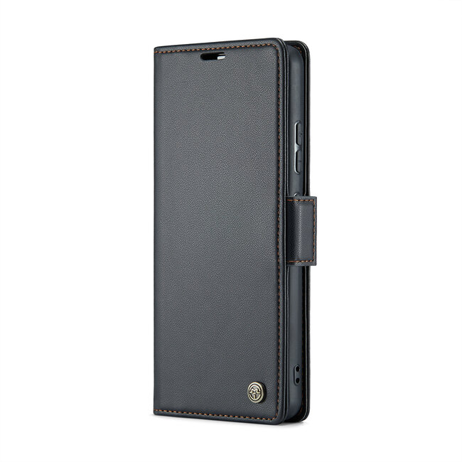 CaseMe - Telefoonhoesje geschikt voor Xiaomi 13 - Retro Wallet Book Case - Met Magnetische Sluiting - Zwart