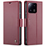 CaseMe - Telefoonhoesje geschikt voor Xiaomi 13 Pro - Retro Wallet Book Case - Met Magnetische Sluiting - Rood