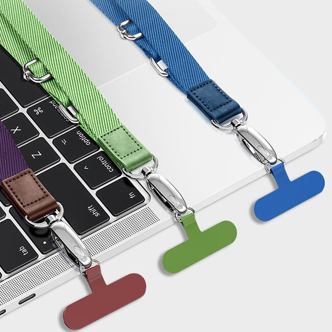 Universele Telefoonkoord - Telefoonketting met Clip - Verstelbare Telefoonkoord - Oranje