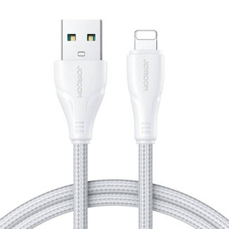 Joyroom JOYROOM - USB-A naar Lightning kabel - Universele Snellader geschikt voor bijv. iPhone of toestellen met Lightning aansluiting - 0.25 Meter - 2.4A - Wit