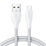 JOYROOM - USB-A naar Lightning kabel - Universele Snellader geschikt voor bijv. iPhone of toestellen met Lightning aansluiting - 0.25 Meter - 2.4A - Wit