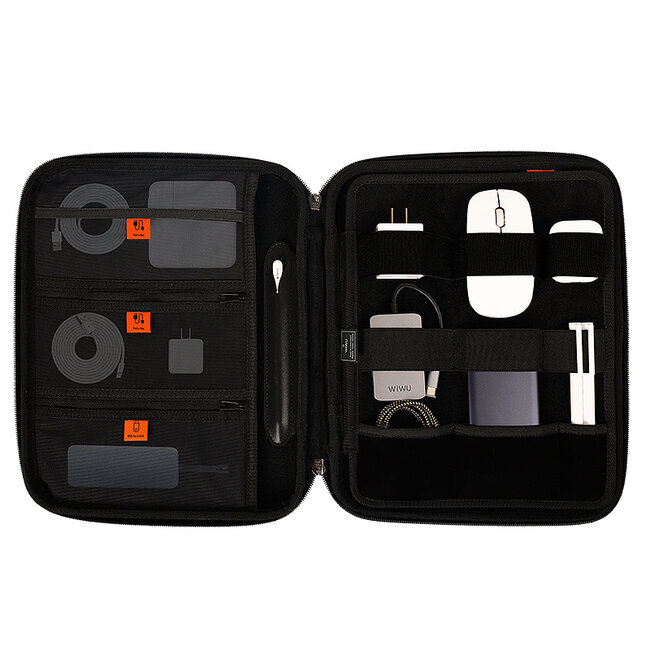 WIWU - Parallel Hardshell Tas - 11 inch Tablet Tas - Reistas - Zwart