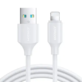 Joyroom JOYROOM - USB-A naar Lightning kabel - Universele snel lader geschikt voor bijv iPhone of andere toestellen met een Lightning aansluiting - 0.25 meter - 2.4A - Wit