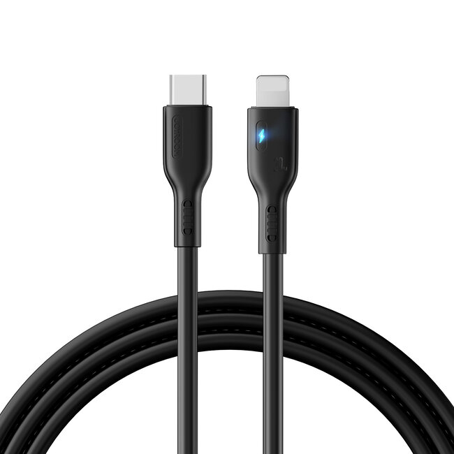 JOYROOM - USB-C naar Lightning - Universele snel lader geschikt voor toestellen met een Lightning aansluiting - 1,2 Meter - 20W - Zwart