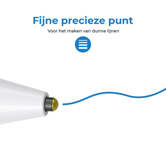 Active Stylus Pen - Oplaadbare Stylus Pen voor Tablet en Telefoon - Wit