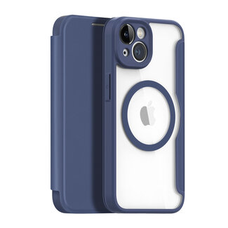 Dux Ducis Dux Ducis - iPhone 14 Hoesje - Geschikt voor Magsafe - Book Case - Blauw
