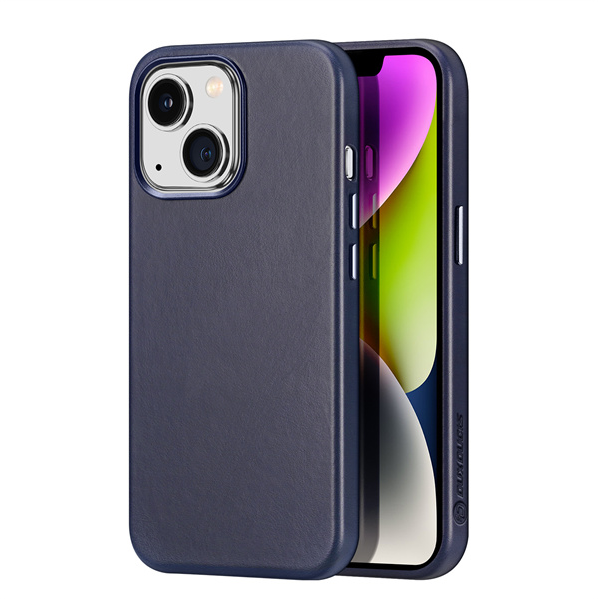 Dux Ducis - Naples Series - Apple iPhone 14 Plus Hoesje - Backcover met Magneet ring - Donker Blauw afbeelding