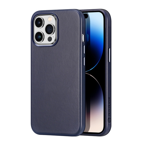 Dux Ducis - Naples Series - Apple iPhone 14 Pro Max Hoesje - Backcover met Magneet ring - Donker Blauw afbeelding