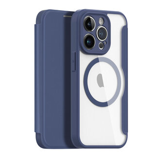 Dux Ducis Dux Ducis - iPhone 14 Pro Hoesje - Geschikt voor Magsafe - Book Case - Blauw