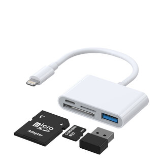 JOYROOM - Lightning naar USB OTG kaartlezer  - wit