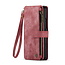 CaseMe - Telefoonhoesje geschikt voor Samsung Galaxy A24 4G - Wallet Book Case met ritssluiting - Magneetsluiting - Rood