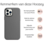 Hoozey - Hoesje geschikt voor Apple iPhone 14 Pro - Liquid Siliconen - Grijs