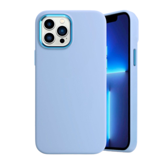 Hoozey Hoozey - Hoesje geschikt voor Apple iPhone 14 Pro Max - Liquid Siliconen - Licht Blauw