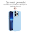 Hoozey - Hoesje geschikt voor Apple iPhone 14 Pro Max - Liquid Siliconen - Licht Blauw