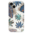 Hoozey - Hoesje geschikt voor Apple iPhone 14 Pro - Flower Print - Groen / Blauw