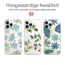 Hoozey - Hoesje geschikt voor Apple iPhone 13 Pro - Flower Print - Groen / Blauw